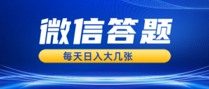 （13473期）微信答题搜一搜，利用AI生成粘贴上传，日入几张轻轻松松-网创资源