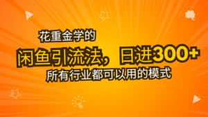 （13412期）花重金学的闲鱼引流法，日引流300+创业粉，看完这节课瞬间不想上班了-网创资源
