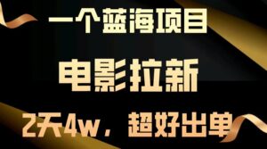 （13396期）【蓝海项目】电影拉新，两天搞了近4w，超好出单，直接起飞-网创资源