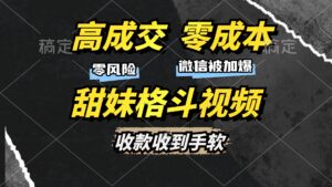 （13384期）高成交零成本，售卖甜妹格斗视频，谁发谁火，加爆微信，收款收到手软-网创资源