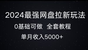 2024最强网盘拉新玩法，0基础可做，单月收入5000+-网创资源