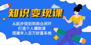 （13185期）知识变现课：从起步规划到商业闭环 打造个人爆款课 搭建年入百万财富系统-网创资源