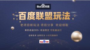 （13076期）百度联盟 单机300+课程分享 小白可无脑操作-网创资源