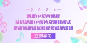 （13072期）明星IP切片课程：认识明星IP切片及赚钱模式，掌握流量推送和起号框架逻辑-网创资源