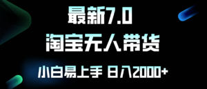 （12967期）最新淘宝无人卖货7.0，简单无脑，小白易操作，日躺赚2000+-网创资源