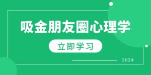 （12899期）朋友圈吸金心理学：揭秘心理学原理，增加业绩，打造个人IP与行业权威-网创资源