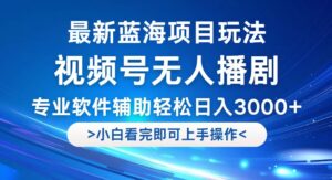 （12791期）视频号最新玩法，无人播剧，轻松日入3000+，最新蓝海项目，拉爆流量收…-网创资源
