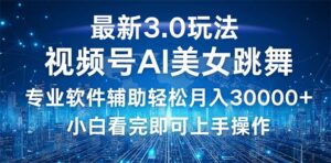 （12788期）视频号最新3.0玩法，当天起号小白也能轻松月入30000+-网创资源