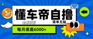 “懂车帝”自撸玩法，每天2两小时收益几张-网创资源