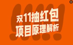 双11抽红包视频裂变项目【完整制作攻略】_长期的暴利打法-网创资源