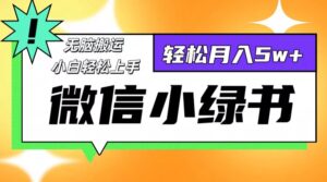 （12766期）微信小绿书项目，一部手机，每天操作十分钟，，日入1000+-网创资源