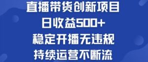 （12687期）淘宝无人直播带货创新项目，日收益500，轻松实现被动收入-网创资源