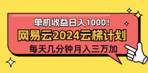 （12539期）2024网易云云梯计划项目，每天只需操作几分钟 一个账号一个月一万到三万-网创资源