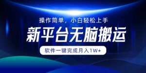 （12528期）平台无脑搬运月入1W+软件一键完成，简单无脑小白也能轻松上手-网创资源