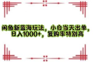（12516期）闲鱼新蓝海玩法，小白当天出单，日入1000+，复购率特别高-网创资源
