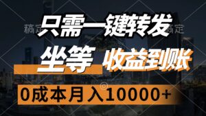 （12495期）只需一键转发，坐等收益到账，0成本月入10000+-网创资源