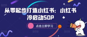 从零起步打造小红书：小红书冷启动SOP-网创资源