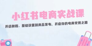 （12367期）小红书电商实战课：开店教程、基础设置到商品发布，开启你的电商变现之路-网创资源