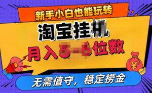 淘宝无人直播挂JI，无需值守，稳定捞金-网创资源