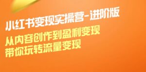 （12234期）小红书变现实操营-进阶版：从内容创作到盈利变现，带你玩转流量变现-网创资源