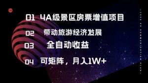 （12172期）4A级景区房票增值项目  带动旅游经济发展 全自动收益 可矩阵 月入1w+-网创资源