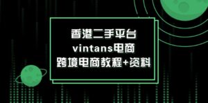 （12054期）香港二手平台vintans电商，跨境电商教程+资料-网创资源