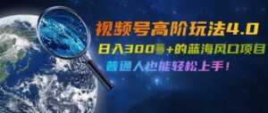 视频号高阶玩法4.0，日入几张的蓝海风口项目，普通人也能轻松上手-网创资源