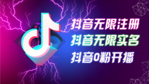 （12028期）8月最新抖音无限注册、无限实名、0粉开播技术，认真看完现场就能开始操…-网创资源