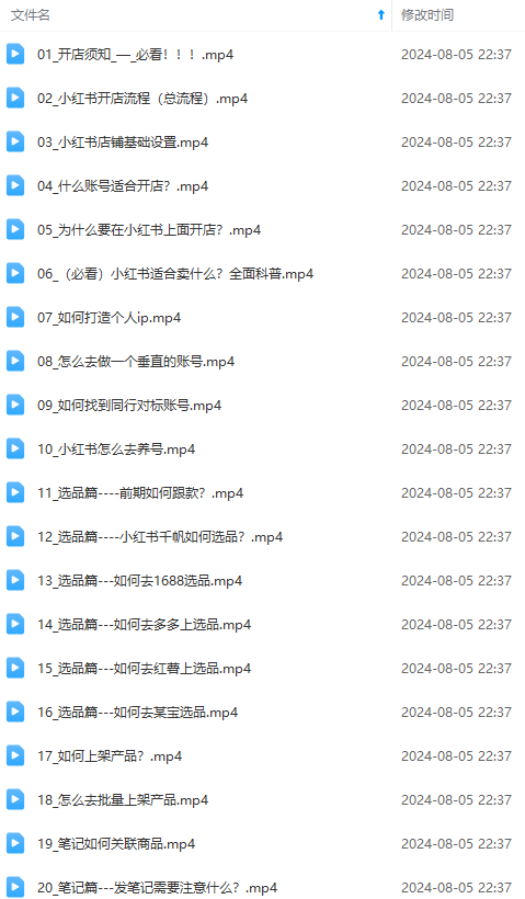 图片[1]-（12003期）2024小红书电商实战课：全体系打造 全方位梳理 小红书电商逻辑体系 (42节)