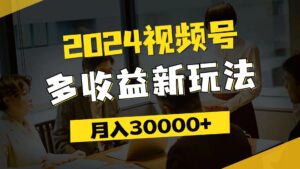 （11905期）2024视频号多收益新玩法，每天5分钟，月入3w+，新手小白都能简单上手-网创资源