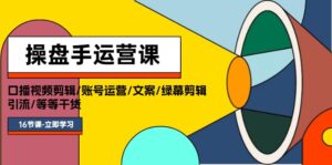 （11803期）操盘手运营课程：口播视频剪辑/账号运营/文案/绿幕剪辑/引流/干货/16节-网创资源