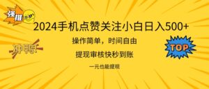（11778期）2024最新项目手机上DY点爱心小白日入500-网创资源