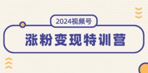 （11779期）2024微信视频号-增粉转现夏令营：一站式打造出平稳微信视频号增粉变现方式（10节）-网创资源