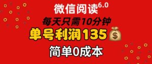 （11713期）微信阅读6.0，每日10min，运单号盈利135，可大批量变大实际操作，简易0成本费-网创资源