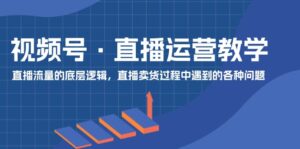 （11687期）视频号 直播运营教学：直播流量的底层逻辑，直播卖货过程中遇到的各种问题-网创资源