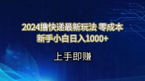 （11680期）2024撸快递最新玩法零成本新手小白日入1000+-网创资源