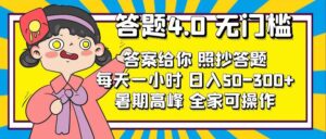 （11667期）解题4.0，零门槛，回答让你，照搬解题，每日1钟头，日入50-300-网创资源