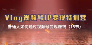 （11654期）Vlog 视频号IP变现特训营，普通人如何通过视频号变现赚钱（15节）-网创资源