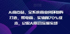 Ai终点站，全系统商业闭环矩阵打造，帮电商、实体降70%成本，12款Ai联合深度实战【0906更新】-网创资源