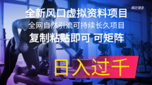 （11587期）全新升级出风口虚似材料新项目 各大网站当然引流方法可持续性长期新项目 拷贝就可以可引流矩阵…-网创资源