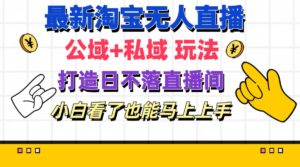 （11586期）全新淘宝网无人直播 公域流量 公域游戏玩法打造出真正意义上的日未落直播房间 新手看过也可以…-网创资源