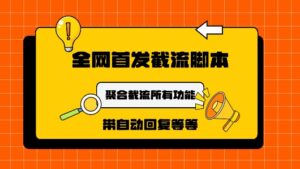 9月最新小红书截流获客工具，功能几乎涵盖了市面所有截流玩法-网创资源