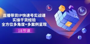 （11495期）直播卖货IP迅速号实战演练课，实际操作干货知识工作经验 全方位立体化 多实例展现(18节)-网创资源