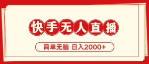 （11491期）快手美女舞蹈，简易没脑子，轻松日入2000-网创资源