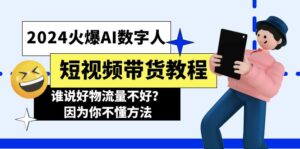 （11480期）2024受欢迎AI虚拟数字人短视频卖货实例教程，谁讲好物流运货量不太好？因为你不懂方式-网创资源