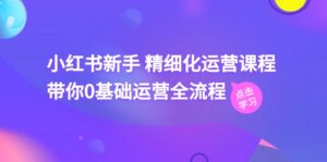 （11417期）小红书的初学者 精细化营销课程内容，陪你0基础运营全过程（41节视频课程）-网创资源
