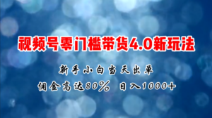 （11358期）微信视频号零门槛带货4.0新玩法，新手小白当天见收益，日入1000+-网创资源