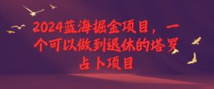 2024蓝海掘金项目，一个可以做到退休的塔罗占卜项目-网创资源