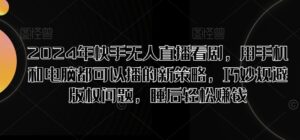 2024年快手无人直播看剧，用手机和电脑都可以播的新策略，巧妙规避版权问题，睡后轻松赚钱-网创资源