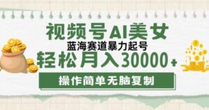 视频号创作者计划，下半年全新赛道，无需剪辑，AI生成，稳过原创，小白落地实操教学-网创资源